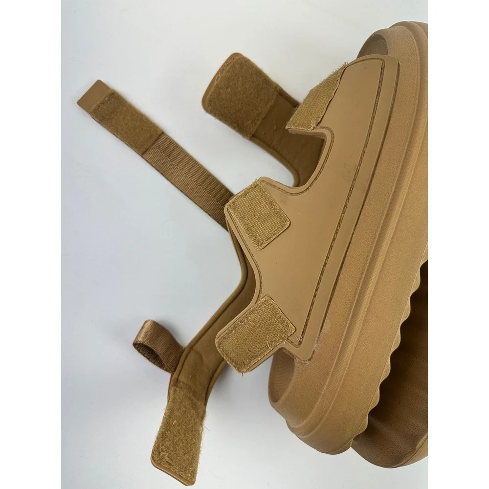 Project Cloud Goldie Platform Sandals Light Brown Chunky Adjustable Womens 8.5